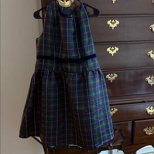 Elegant Plaid Sleeveless Mini Dress